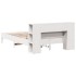 Cama con estantería sin colchón madera maciza blanca 120x200