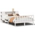 Cama con estantería sin colchón madera maciza blanca 140x190