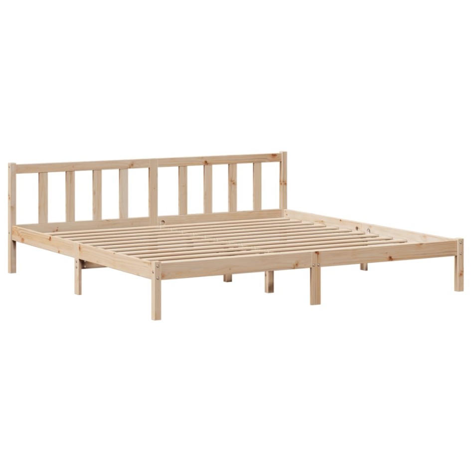 Cama con estantería sin colchón madera maciza de pino