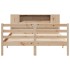 Cama con estantería sin colchón madera maciza de pino