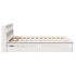 Cama con estantería sin colchón madera maciza blanca 140x200