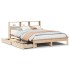Cama con estantería sin colchón madera maciza de pino