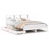Cama con estantería sin colchón madera maciza blanca 160x200