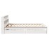 Cama con estantería sin colchón madera maciza blanca 160x200