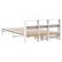 Cama con estantería sin colchón madera maciza blanca 160x200