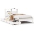 Cama con estantería sin colchón madera maciza de pino 90x190