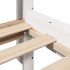 Cama con estantería sin colchón madera maciza de pino 90x190