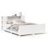 Estructura de cama sin colchón madera de pino blanca 140x200