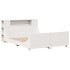 Estructura de cama sin colchón madera de pino blanca 140x200