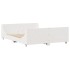 Estructura de cama sin colchón madera de pino blanca 140x200