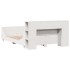 Estructura de cama sin colchón madera de pino blanca 140x200