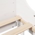 Estructura de cama sin colchón madera de pino blanca 140x200