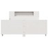 Estructura de cama sin colchón madera maciza blanca 120x190