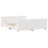 Estructura de cama sin colchón madera maciza blanca 120x190