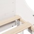 Estructura de cama sin colchón madera maciza blanca 120x190