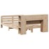 Estructura de cama sin colchón madera de pino blanca 140x200