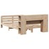 Estructura de cama sin colchón madera maciza de pino 140x190