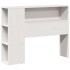 Cama con estantería sin colchón madera maciza blanca 75x190