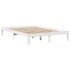 Cama con estantería sin colchón madera maciza blanca 150x200