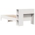 Cama con estantería sin colchón madera maciza blanca 75x190