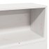 Cama con estantería sin colchón madera maciza blanca 75x190