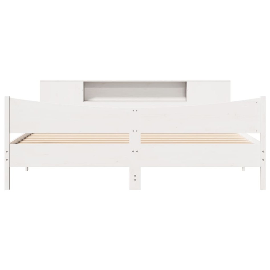Cama sin colchón madera maciza de pino blanca 180x200