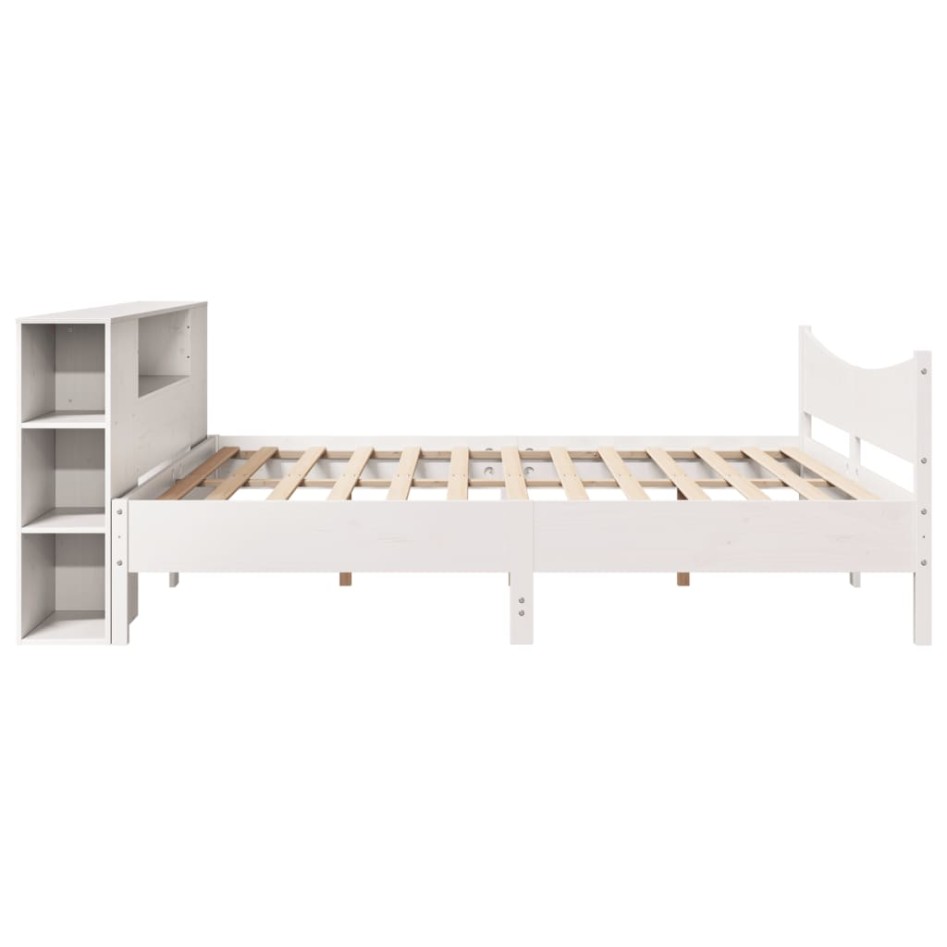 Cama sin colchón madera maciza de pino blanca 180x200