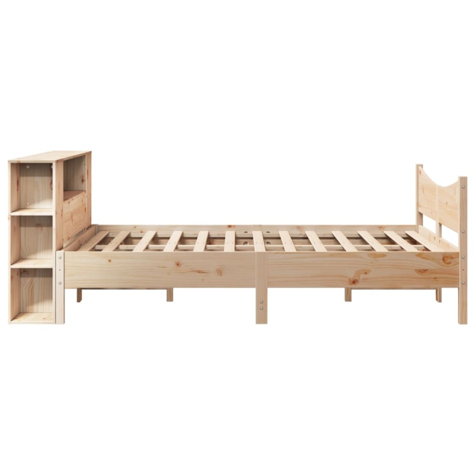 Estructura de cama sin colchón madera maciza de pino 160x200