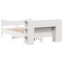 Estructura de cama sin colchón madera de pino blanca 140x200