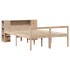 Cama con estantería sin colchón madera maciza de pino