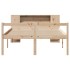 Cama con estantería sin colchón madera maciza de pino