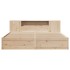 Estructura de cama sin colchón madera maciza de pino 200x200