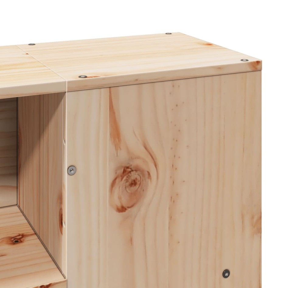 Estructura de cama sin colchón madera maciza de pino 160x200