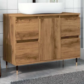 Mueble de baño madera de ingeniería roble artisan 80x33x60