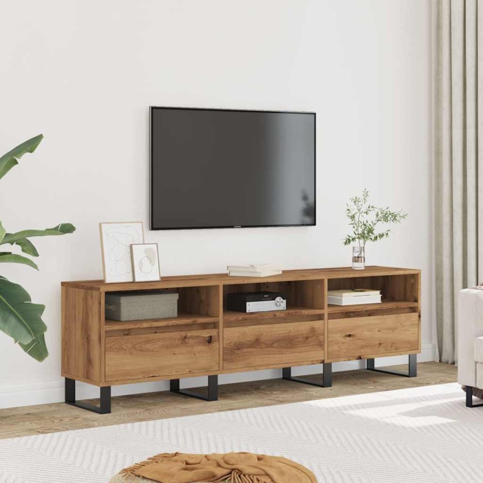 Mueble de TV madera de ingeniería roble artisan 150x30x44,5
