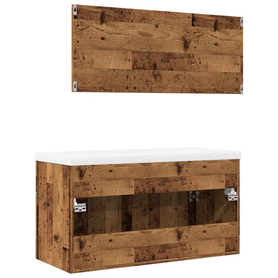 Juego de muebles de baño 3 piezas madera ingeniería