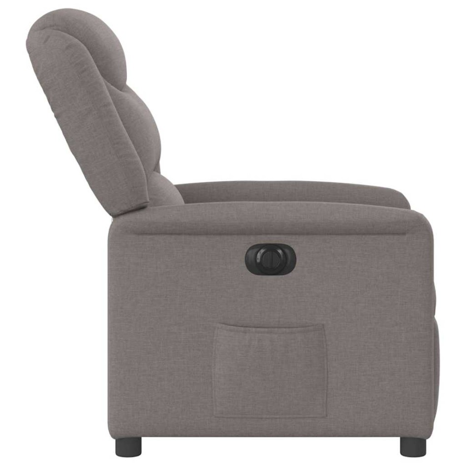 Sillón reclinable eléctrico tela gris