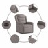 Sillón reclinable eléctrico tela gris