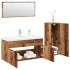 Juego de muebles de baño 4 piezas madera ingeniería