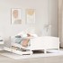 Estructura de cama sin colchón madera de pino blanco 135x190
