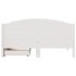 Estructura de cama sin colchón madera de pino blanco 135x190