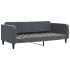 Sofá cama con colchón terciopelo gris oscuro 90x200