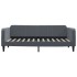 Sofá cama con colchón terciopelo gris oscuro 90x200