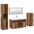 Juego de muebles de baño 5 piezas madera ingeniería