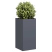 Jardinera de acero laminado en frío antracita 40x40x80 cm