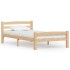 Estructura de cama sin colchón madera maciza de pino 90x200