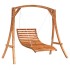 Tumbona columpio con acabado teca madera maciza