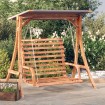 Banco columpio con toldo madera maciza abeto con acabado teca