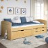 Sofá cama con 5 cajones madera maciza pino IRUN