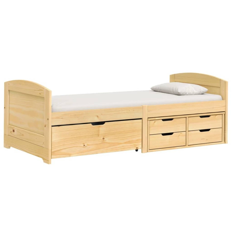 Sofá cama con 5 cajones madera maciza pino IRUN